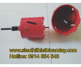 Mũi khoan rút lõi tường bê tông khô D114xL200 mm