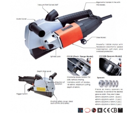 Máy cắt rãnh tường 2 lưỡi Model: CS125